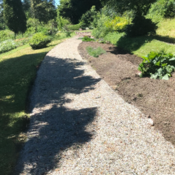 Pose de gravier blanc pour allée-chemin Hennebont